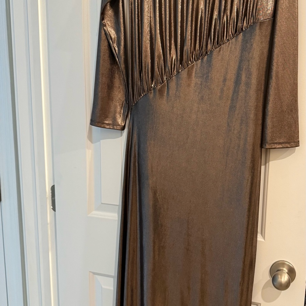 Express Metallic Bronze Maxi Dress
